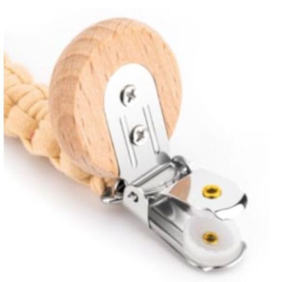 ⭐️5/$10⭐️ Brown Boho Rainbow Nylon Pacifier Clip - Picture 4 of 6